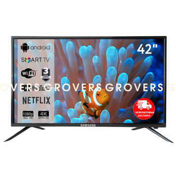 Смарт телевізор 42" 4K Smart TV Android 14 LED WIFI YouTube Смарт ТВ