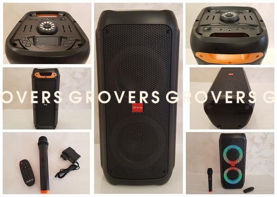 Колонка аккумуляторная ZXX-5506 500W портативная с радиомикрофоном USB / Bluetooth / FM-радіо