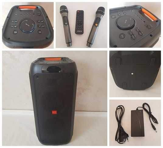 Колонка акумуляторна ZXX-5508/1000W портативна з 2 мікрофонами USB