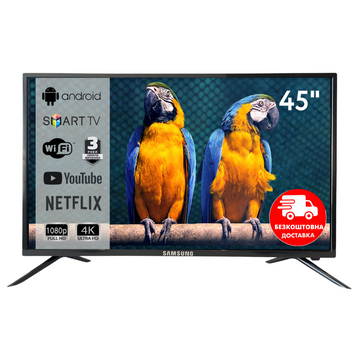 Телевізор 45" Smart TV LED WIFI 4K Android 13 Смарт ТВ 2024